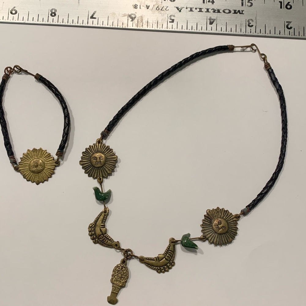 Vintage bohemian necklace and bracelet